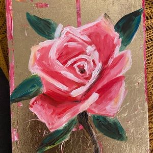 Original acrylic rose painting